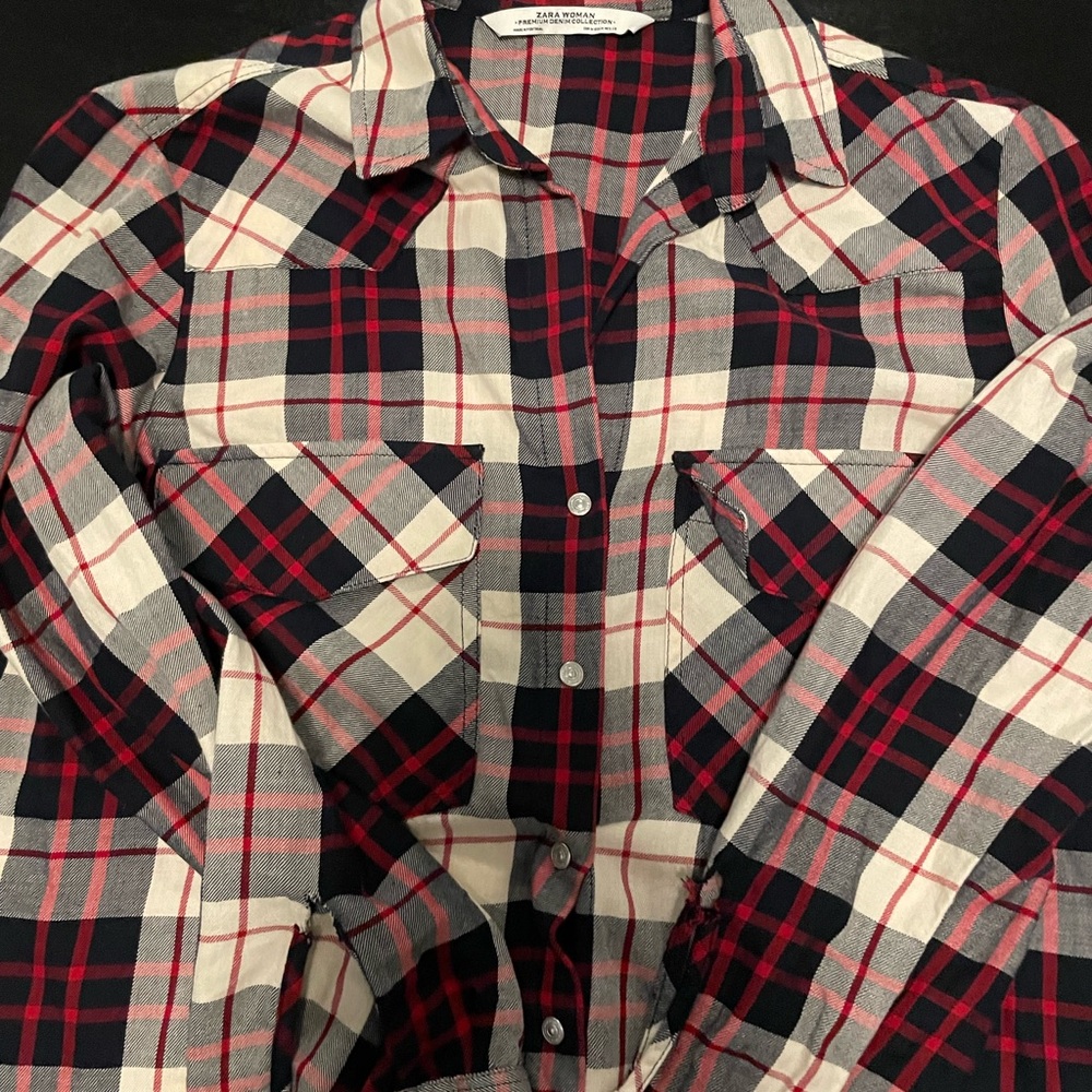 Zara plaid button down